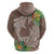 Polynesia Hoodie Sharks Duo Tropical Brown