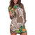 Polynesia Hoodie Dress Sharks Duo Tropical Brown