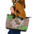 Polynesia Leather Tote Bag Sharks Duo Tropical Brown