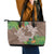 Polynesia Leather Tote Bag Sharks Duo Tropical Brown