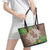 Polynesia Leather Tote Bag Sharks Duo Tropical Brown