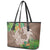 Polynesia Leather Tote Bag Sharks Duo Tropical Brown