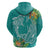 Polynesia Hoodie Sharks Duo Tropical Teal