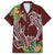 Polynesia Hawaiian Shirt Sharks Duo Tropical Oxblood