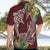 Polynesia Hawaiian Shirt Sharks Duo Tropical Oxblood