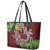 Polynesia Leather Tote Bag Sharks Duo Tropical Oxblood