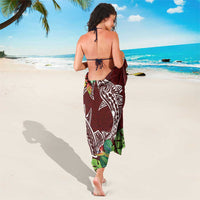 Polynesia Sarong Sharks Duo Tropical Oxblood
