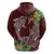 Polynesia Zip Hoodie Sharks Duo Tropical Oxblood