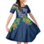 Polynesia Family Matching Off The Shoulder Long Sleeve Dress and Hawaiian Shirt Sharks Duo Tropical Navy