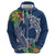 Polynesia Hoodie Sharks Duo Tropical Navy