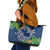 Polynesia Leather Tote Bag Sharks Duo Tropical Navy