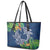 Polynesia Leather Tote Bag Sharks Duo Tropical Navy