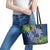 Polynesia Leather Tote Bag Sharks Duo Tropical Navy