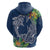 Polynesia Zip Hoodie Sharks Duo Tropical Navy