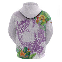 Polynesia Hoodie Sharks Duo Tropical Lavender