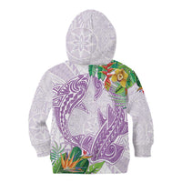 Polynesia Kid Hoodie Sharks Duo Tropical Lavender
