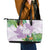 Polynesia Leather Tote Bag Sharks Duo Tropical Lavender