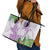 Polynesia Leather Tote Bag Sharks Duo Tropical Lavender