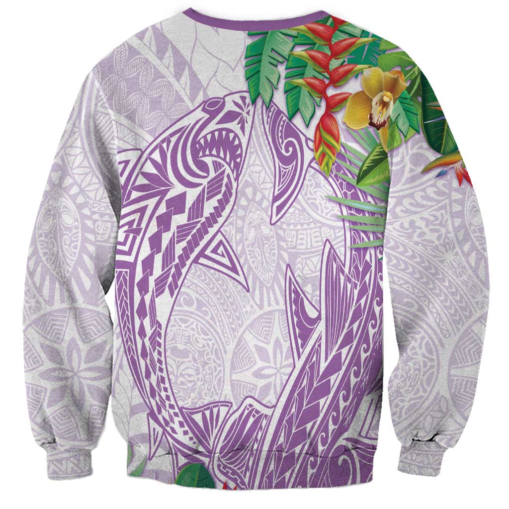 Polynesia Sweatshirt Sharks Duo Tropical Lavender