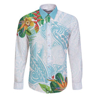Polynesia Family Matching Mermaid Dress and Hawaiian Shirt Sharks Duo Tropical Turquoise