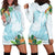 Polynesia Hoodie Dress Sharks Duo Tropical Turquoise