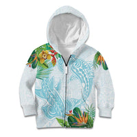 Polynesia Kid Hoodie Sharks Duo Tropical Turquoise
