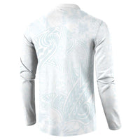 Polynesia Button Sweatshirt Sharks Duo Tropical Off White