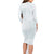Polynesia Family Matching Long Sleeve Bodycon Dress and Hawaiian Shirt Sharks Duo Tropical Off White