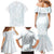 Polynesia Family Matching Mermaid Dress and Hawaiian Shirt Sharks Duo Tropical Off White