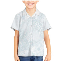 Polynesia Family Matching Mermaid Dress and Hawaiian Shirt Sharks Duo Tropical Off White