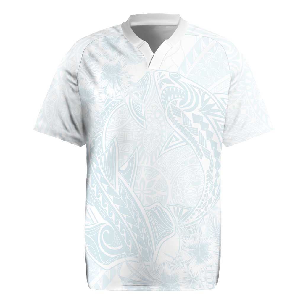 Polynesia Rugby Jersey Sharks Duo Tropical Off White