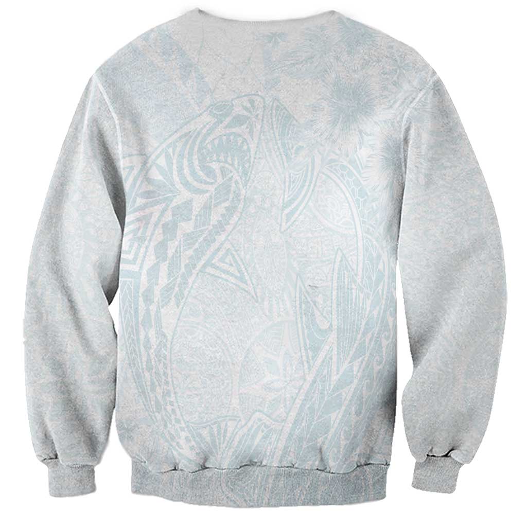 Polynesia Sweatshirt Sharks Duo Tropical Off White