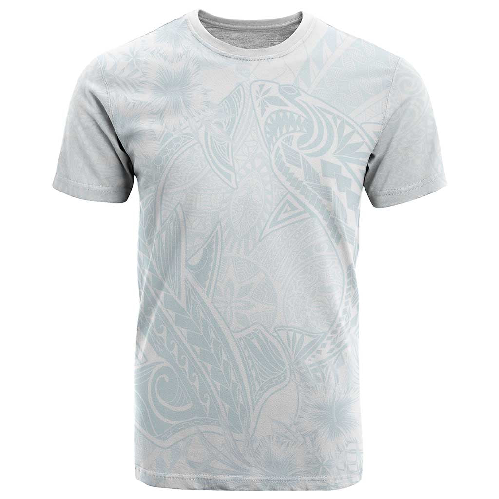 Polynesia T Shirt Sharks Duo Tropical Off White