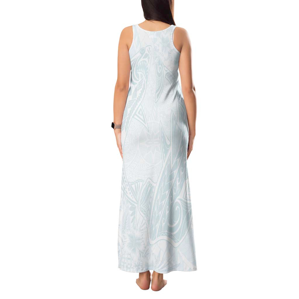 Polynesia Tank Maxi Dress Sharks Duo Tropical Off White