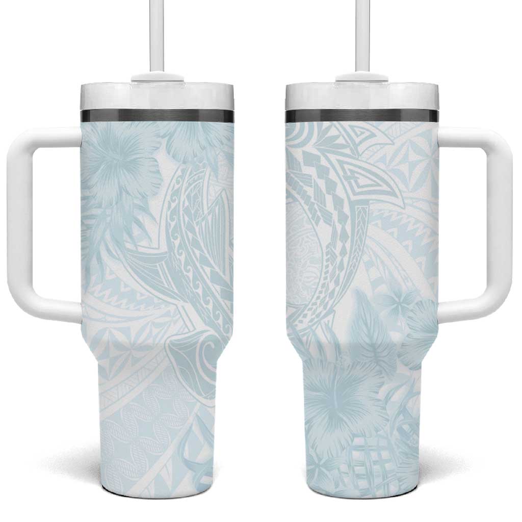 Polynesia Tumbler With Handle Sharks Duo Tropical Off White