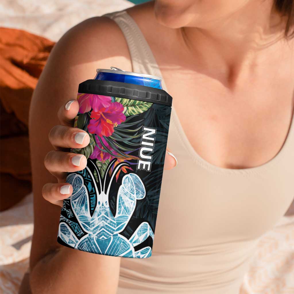 Niue 4 in 1 Can Cooler Tumbler Hiapo Mix Coconut Crab