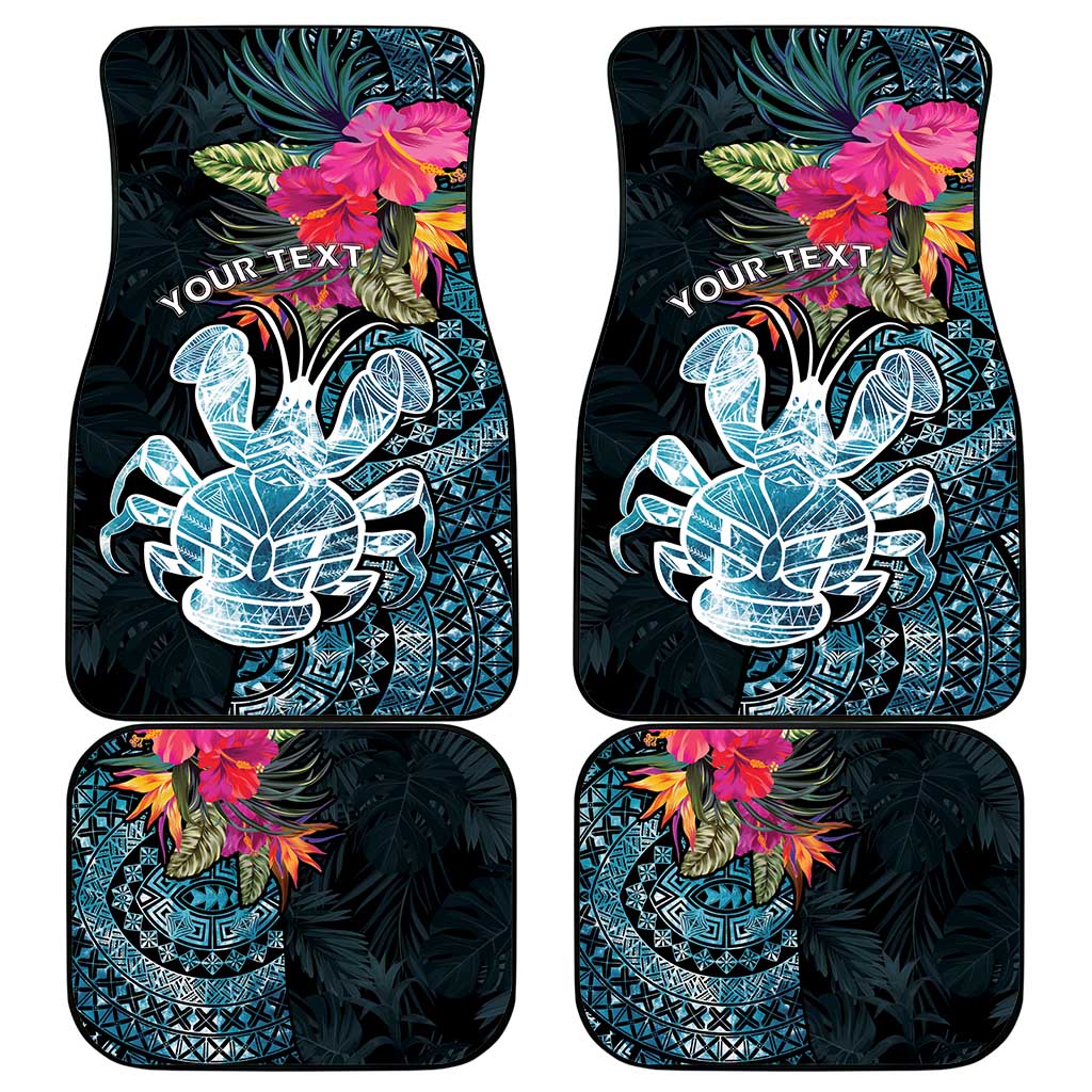 Niue Personalised Car Mats Hiapo Mix Coconut Crab
