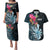 Niue Personalised Couples Matching Puletasi and Hawaiian Shirt Hiapo Mix Coconut Crab