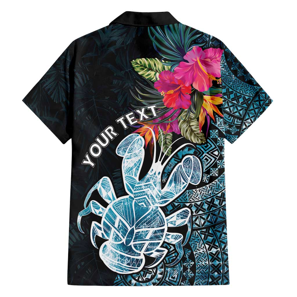 Niue Personalised Family Matching Puletasi and Hawaiian Shirt Hiapo Mix Coconut Crab
