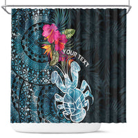 Niue Personalised Shower Curtain Hiapo Mix Coconut Crab