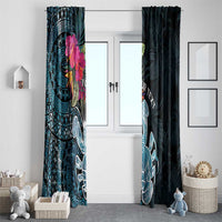 Niue Personalised Window Curtain Hiapo Mix Coconut Crab