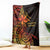 Niue Fakaalofa Atu Personalised Blanket Whale Hiapo Fiery Motif