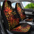 Niue Fakaalofa Atu Personalised Car Seat Cover Whale Hiapo Fiery Motif