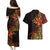 Niue Fakaalofa Atu Personalised Couples Matching Puletasi and Hawaiian Shirt Whale Hiapo Fiery Motif