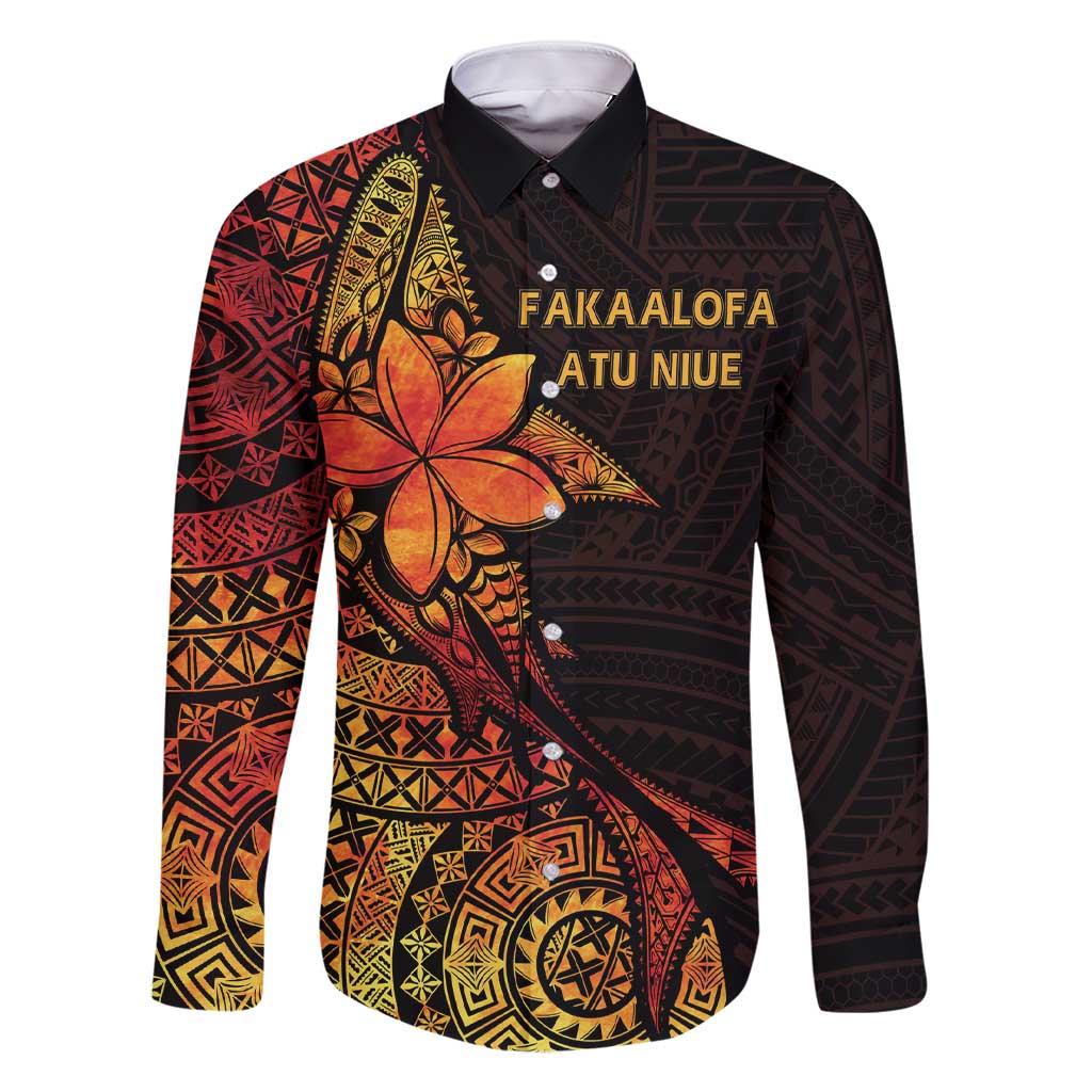 Niue Fakaalofa Atu Personalised Family Matching Short Sleeve Bodycon Dress and Hawaiian Shirt Whale Hiapo Fiery Motif