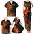 Niue Fakaalofa Atu Personalised Family Matching Tank Maxi Dress and Hawaiian Shirt Whale Hiapo Fiery Motif