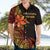 Niue Fakaalofa Atu Personalised Hawaiian Shirt Whale Hiapo Fiery Motif