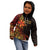 Niue Fakaalofa Atu Personalised Kid Hoodie Whale Hiapo Fiery Motif