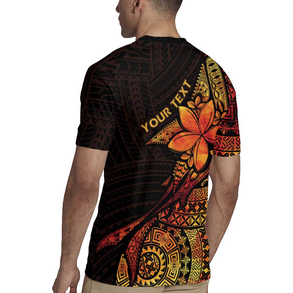 Niue Fakaalofa Atu Personalised Rugby Jersey Whale Hiapo Fiery Motif