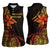 Niue Fakaalofa Atu Personalised Women Sleeveless Polo Shirt Whale Hiapo Fiery Motif